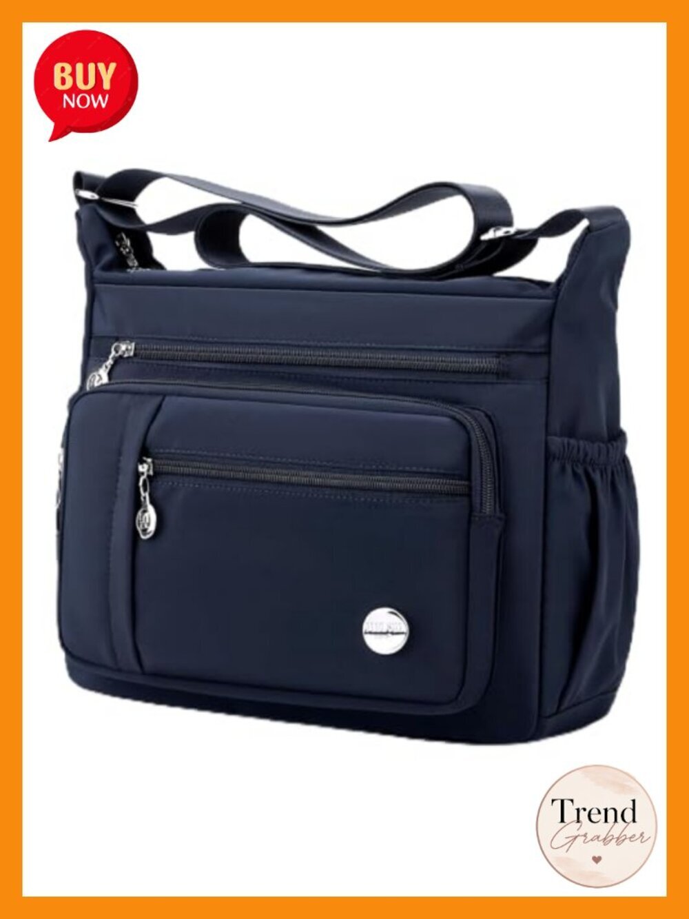 Waterproof Crossbody Bag Shoulder Purse Multi Pocket Messenger Daily Travel